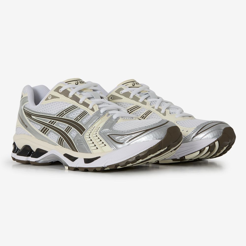 Asics Gel-Kayano 14 - Blanc/argent/marron