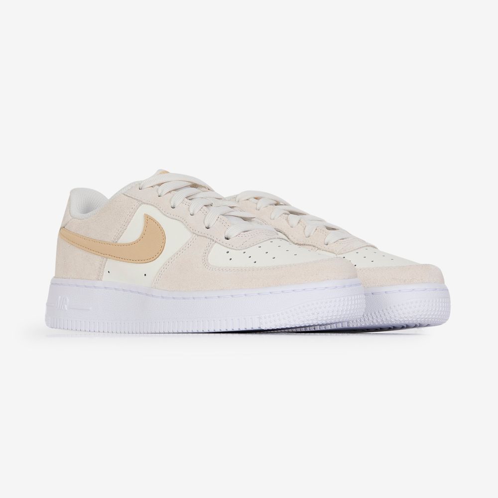 Nike Air Force 1 Low Suede - Beige/blanc