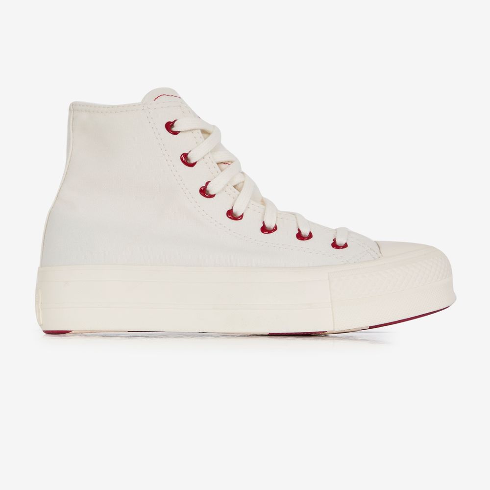 Converse Chuck Taylor Lift Hi Love - Blanc/rouge