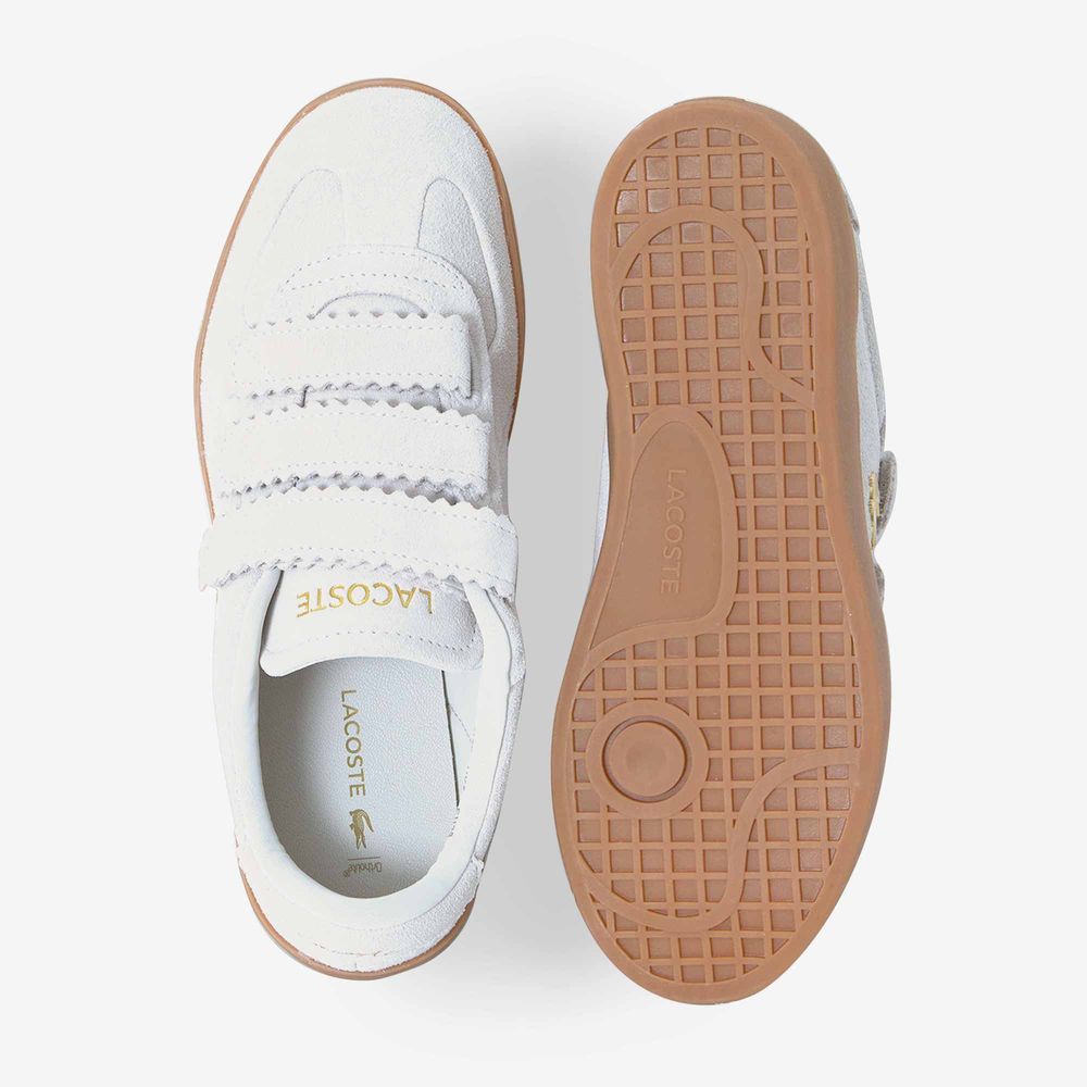 Lacoste Baseshot Strap Suede - Beige