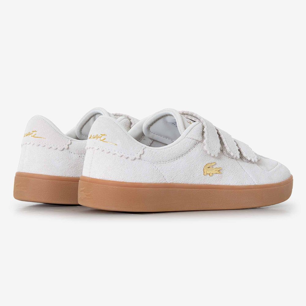 Lacoste Baseshot Strap Suede - Beige