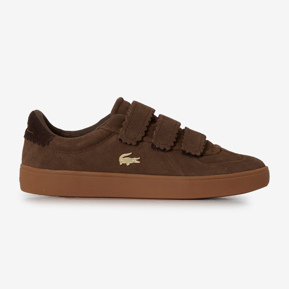 Lacoste Baseshot Strap Suede - Marron