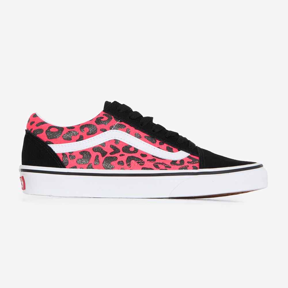 Vans Old Skool Leopard - Noir/rose