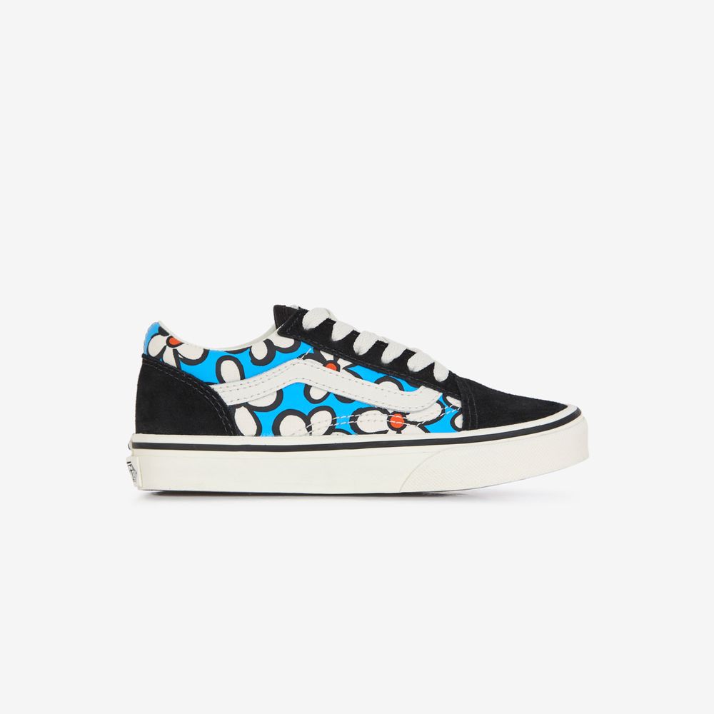 Vans Old Skool Flowers - Noir/bleu