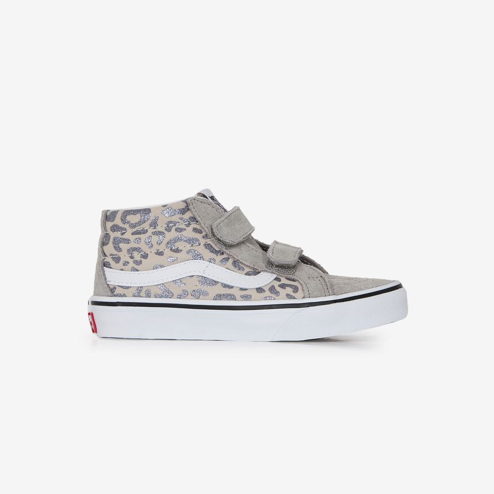 Vans Sk8-Mid Leopard V - Beige/argent