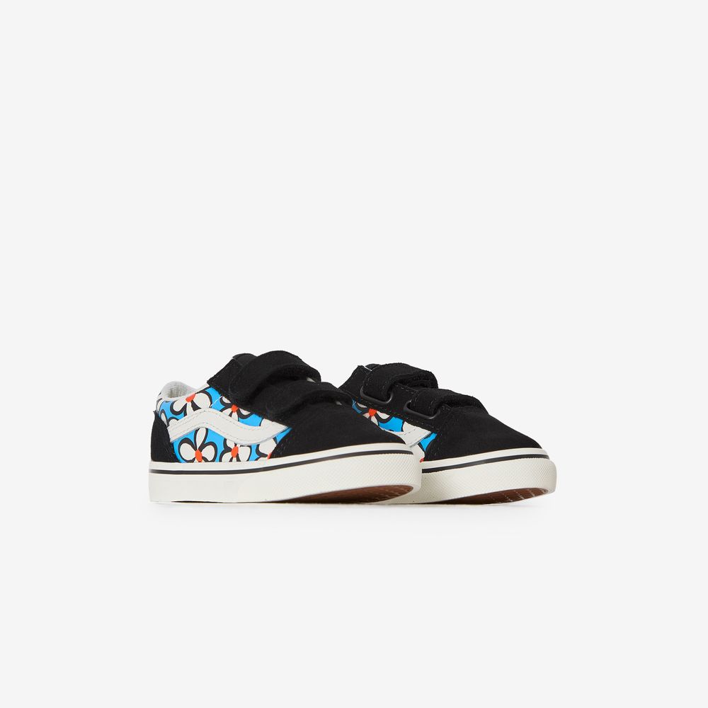 Vans Old Skool Flowers V - Noir/bleu