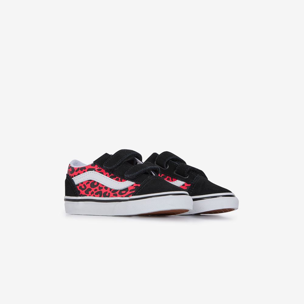 Vans Old Skool Leopard V - Noir/rose