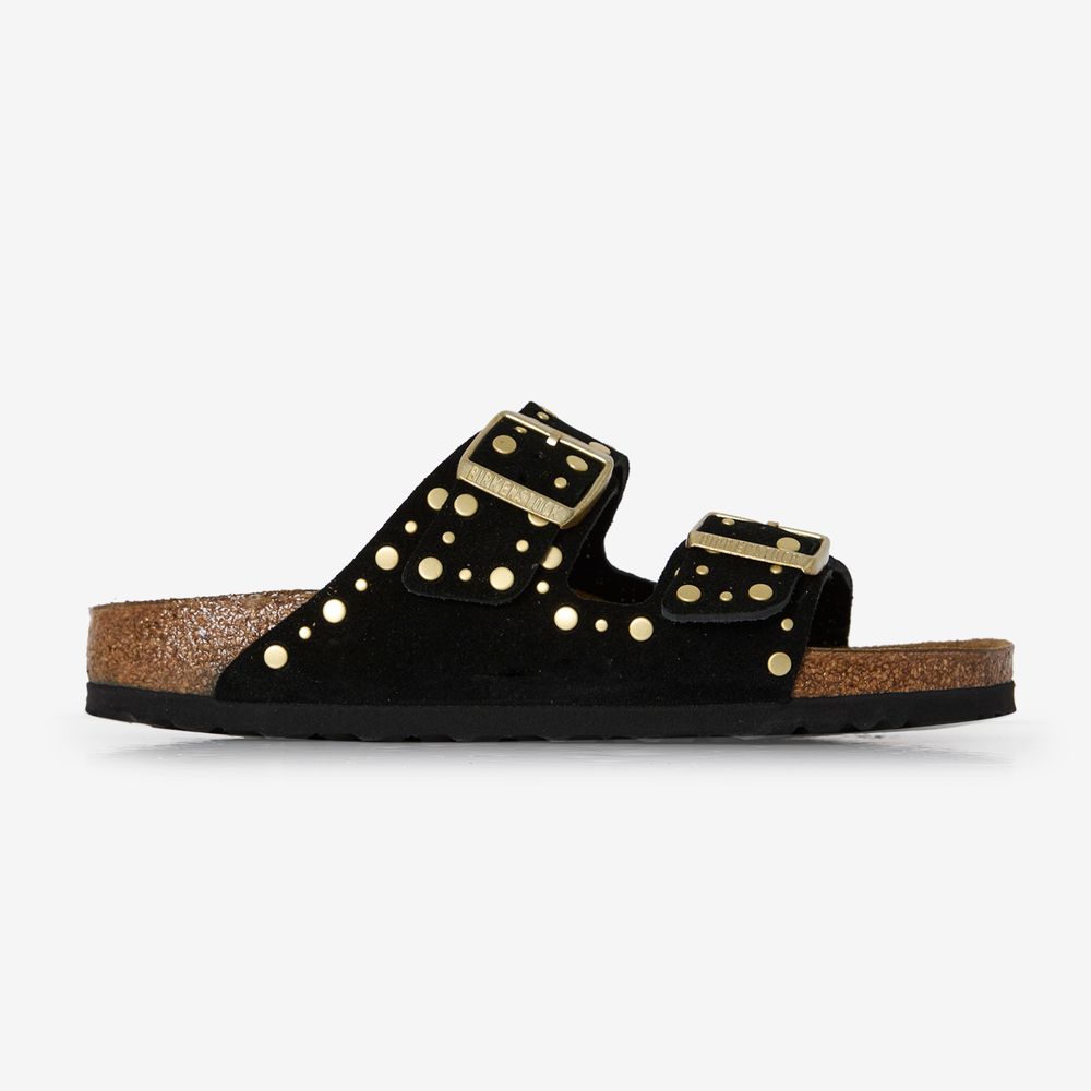 Birkenstock Arizona Suede Rivet - Noir