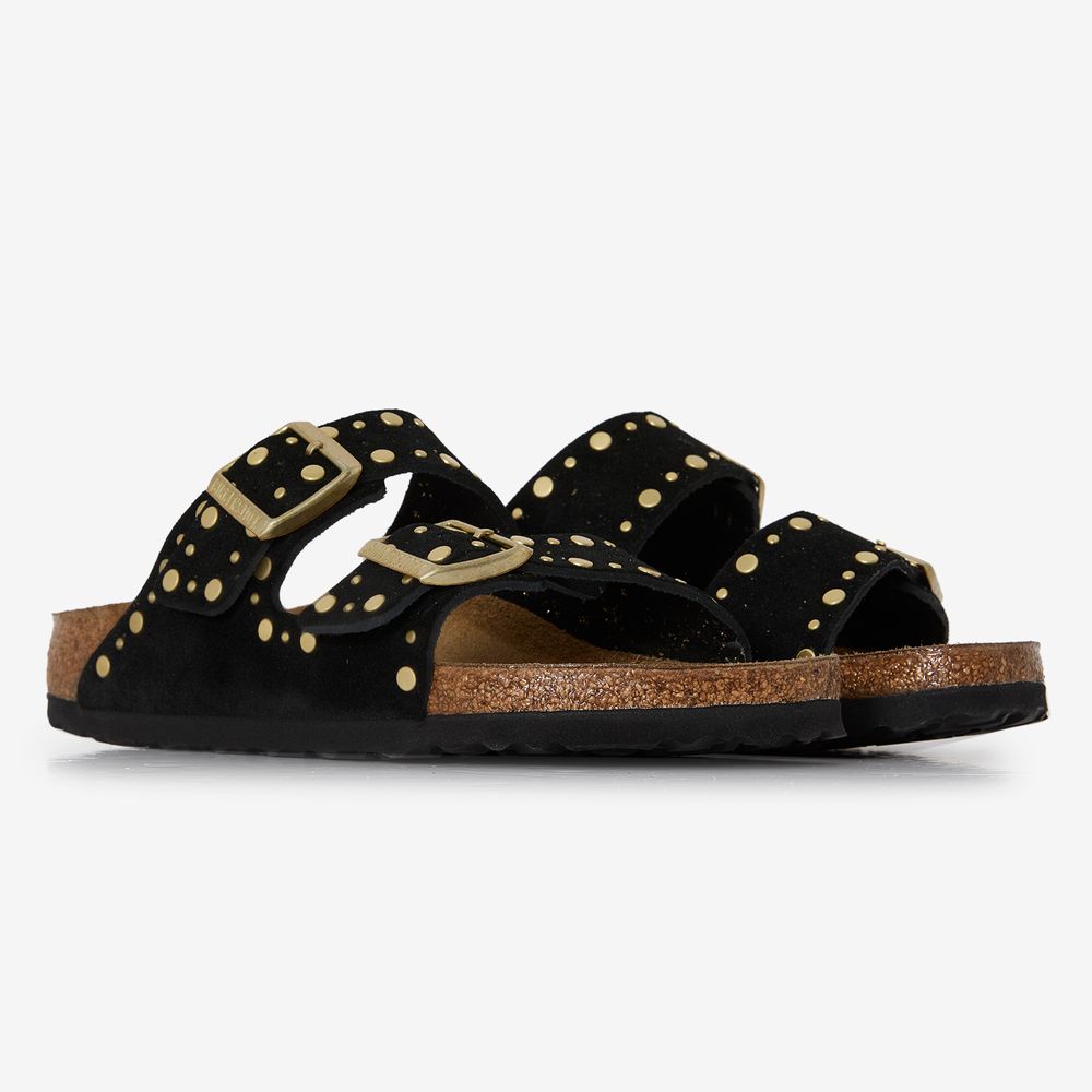 Birkenstock Arizona Suede Rivet - Noir