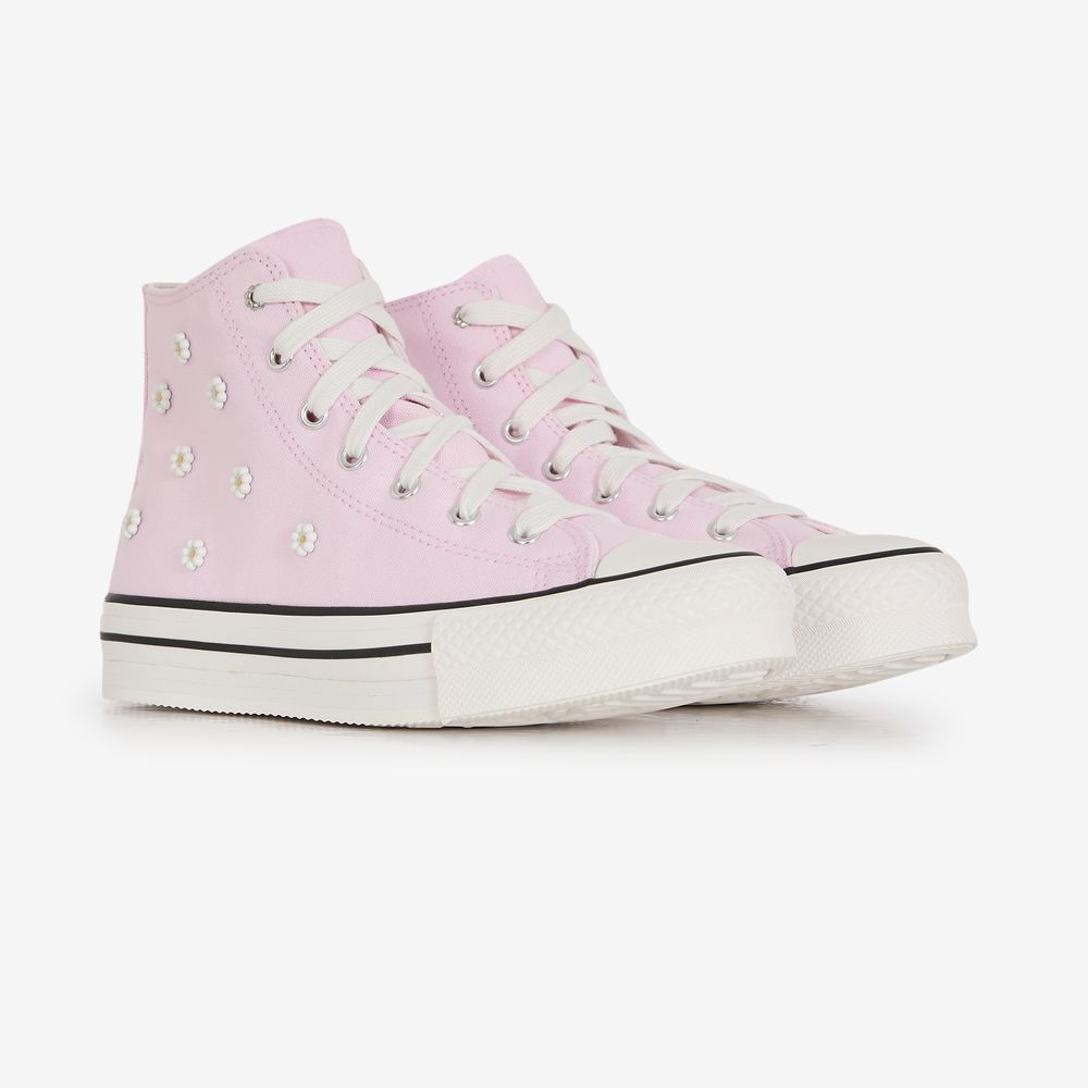 Converse Chuck Taylor Eva Lift Hi Beads - Rose/blanc