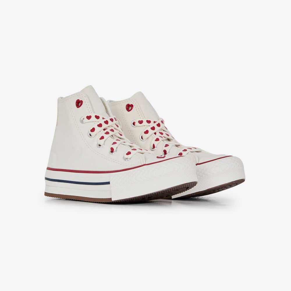 Converse Chuck Taylor Eva Lift Hi Valentine - Blanc/rouge