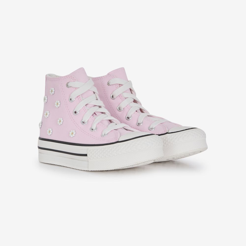 Converse Chuck Taylor Eva Lift Hi Beads - Rose/blanc