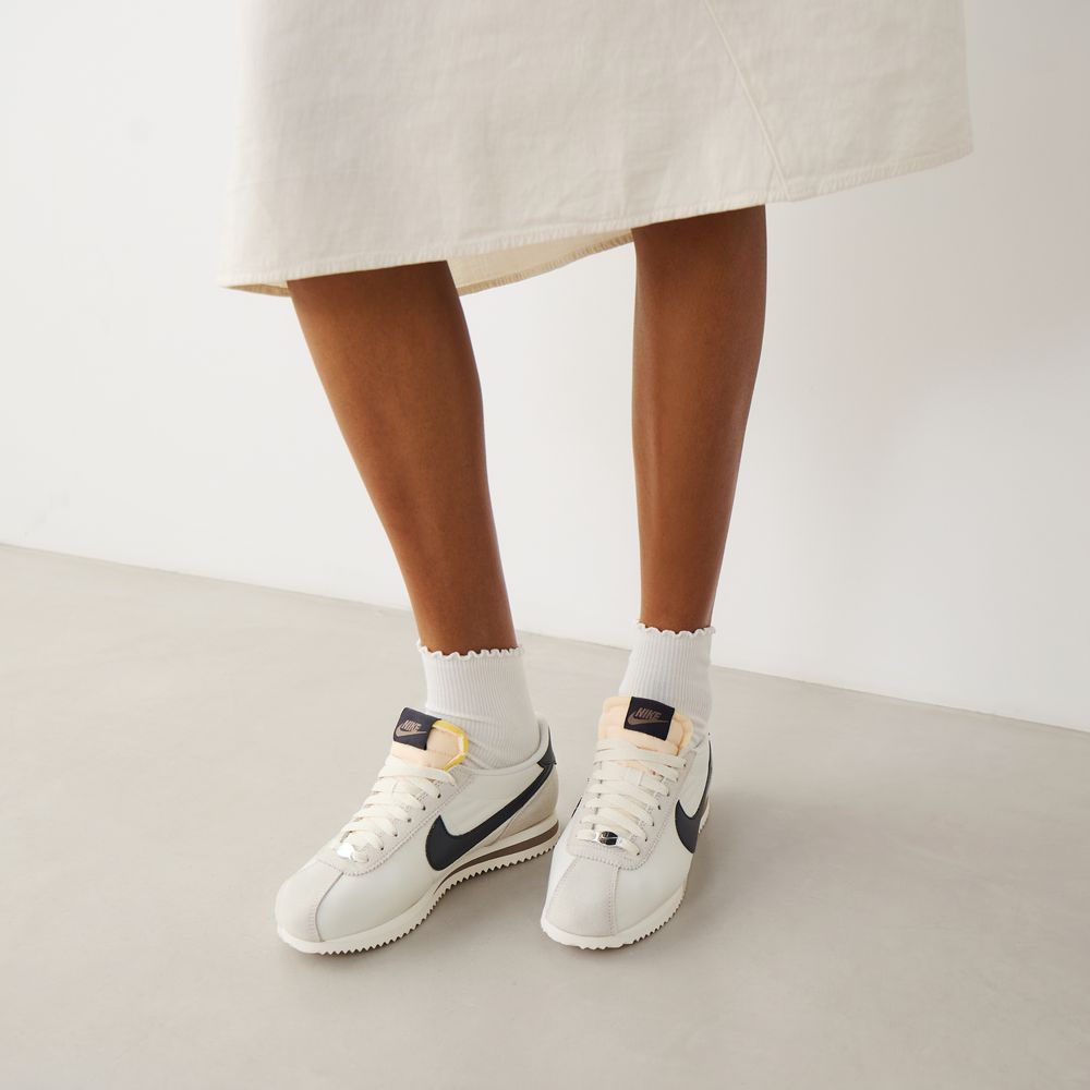 Nike Cortez Nylon - Blanc/noir