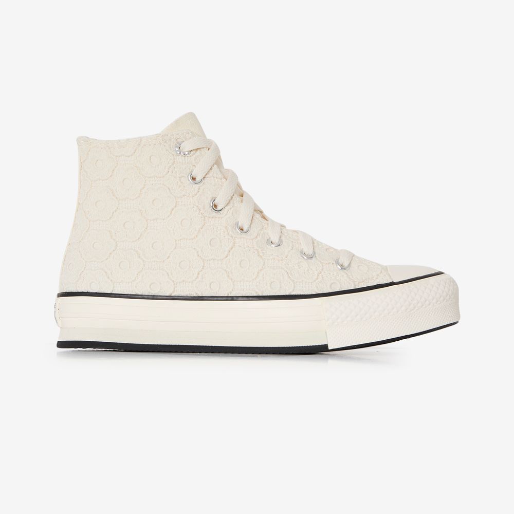 Converse Chuck Taylor Eva Lift Hi Crochet - Ecru