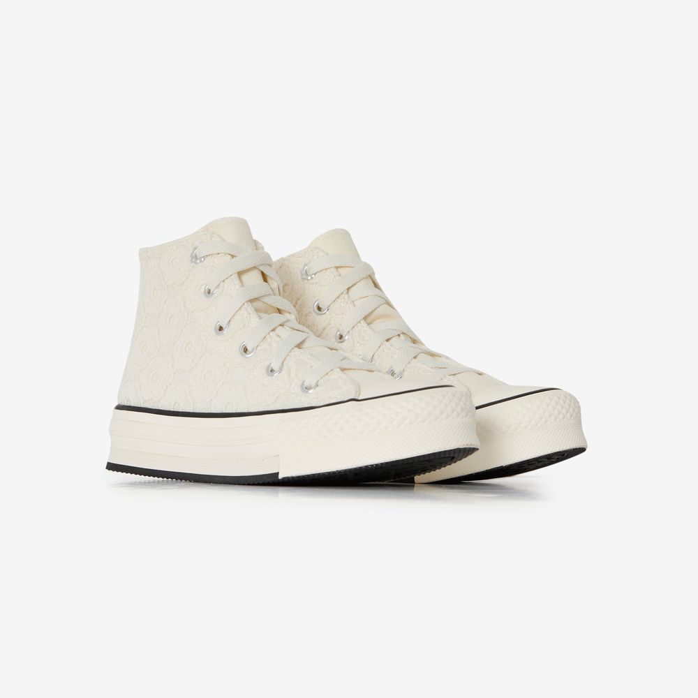 Converse Chuck Taylor Eva Lift Hi Crochet - Ecru