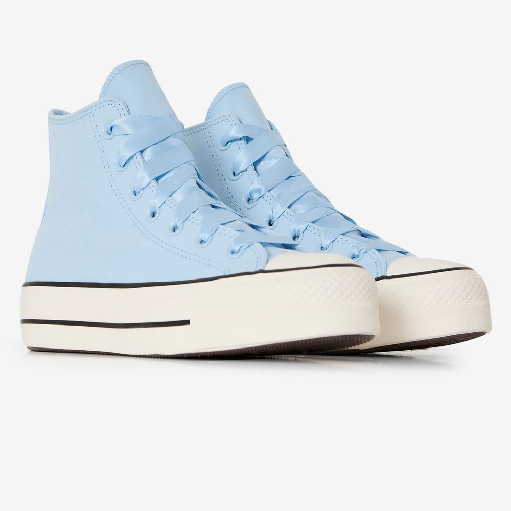Converse Chuck Taylor Lift Hi Double Lace - Bleu