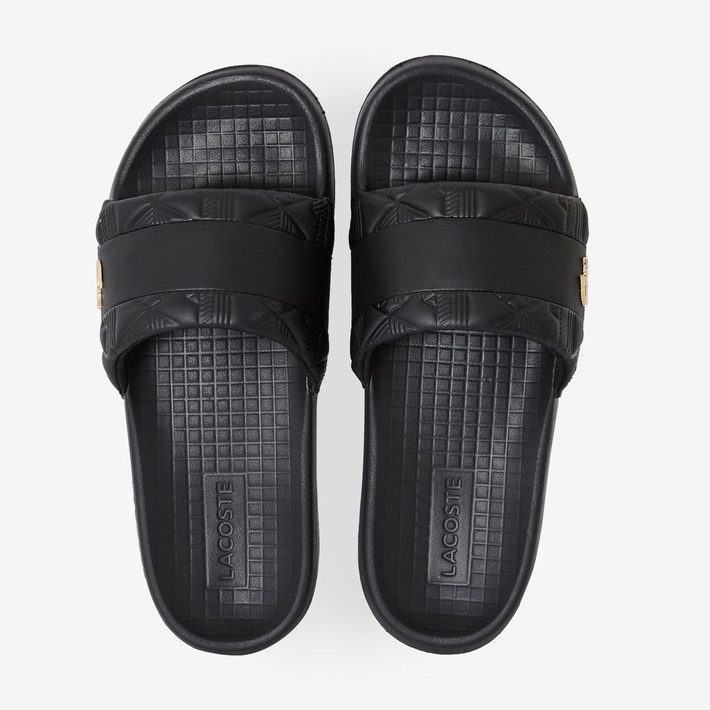 Lacoste Serve Slide Hybrid Monogram - Noir