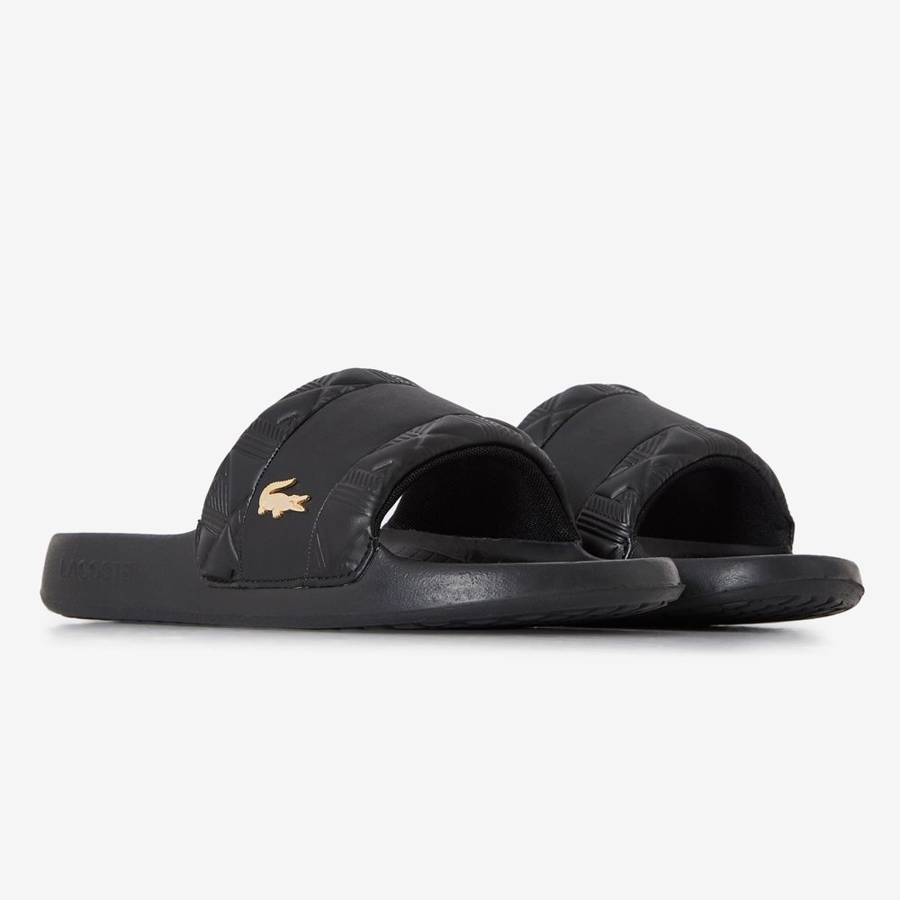 Lacoste Serve Slide Hybrid Monogram - Noir