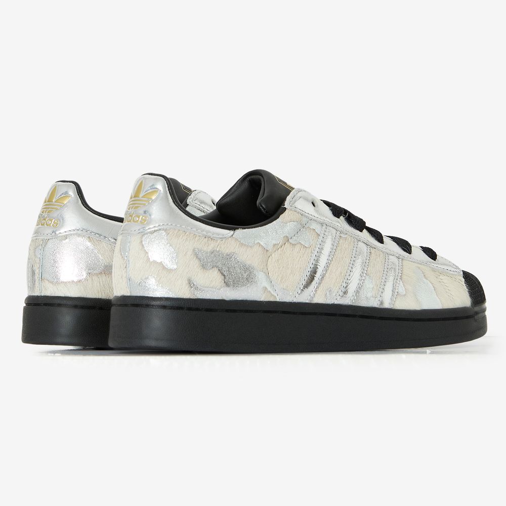 Adidas Originals Superstar II Metallic Pony Hair - Beige/argent