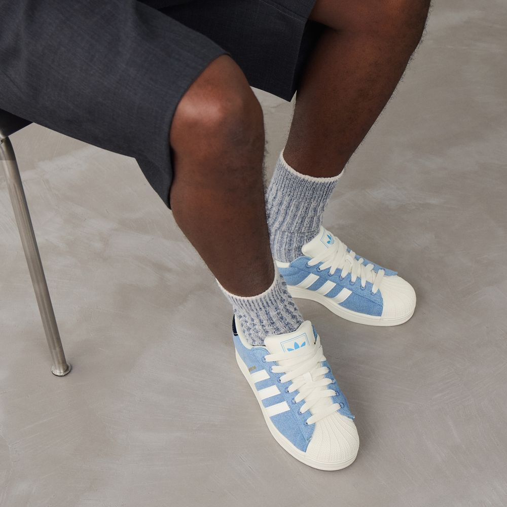 Adidas Originals Superstar II Denim - Bleu Ciel/beige
