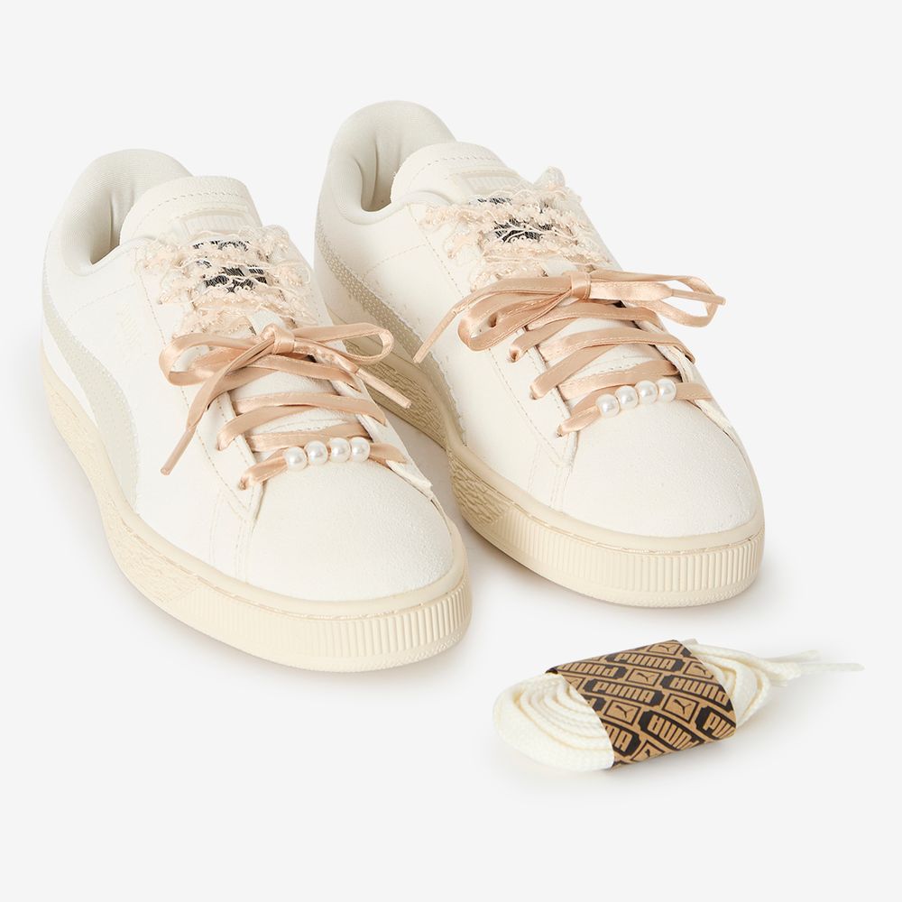 Puma Suede Bloom - Beige/blanc