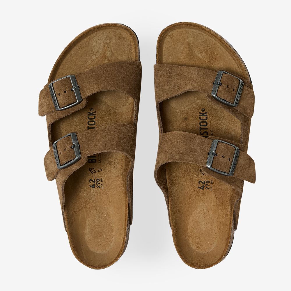 Birkenstock Arizona Suede Dark Tea - Marron