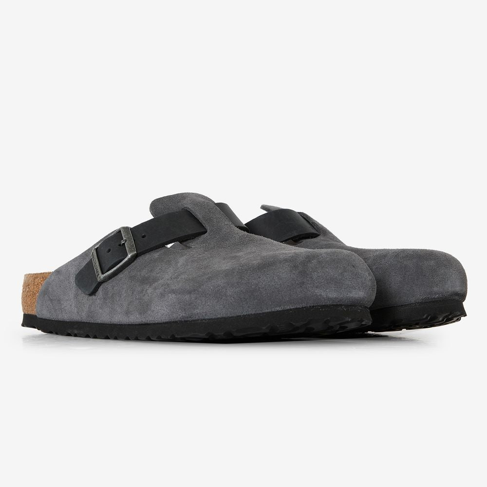 Birkenstock Boston Suede Charcoal - Gris