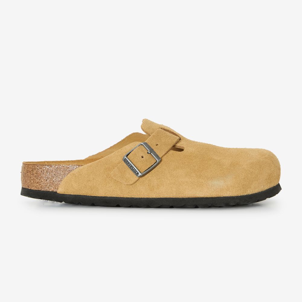 Birkenstock Boston Suede Cork Brown - Marron