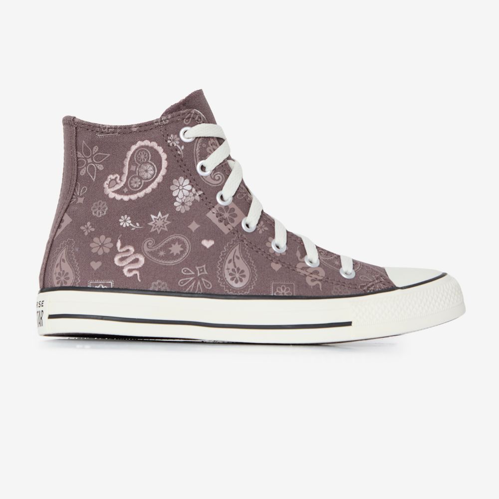 Converse Chuck Taylor Hi Paisley - Bordeaux/blanc