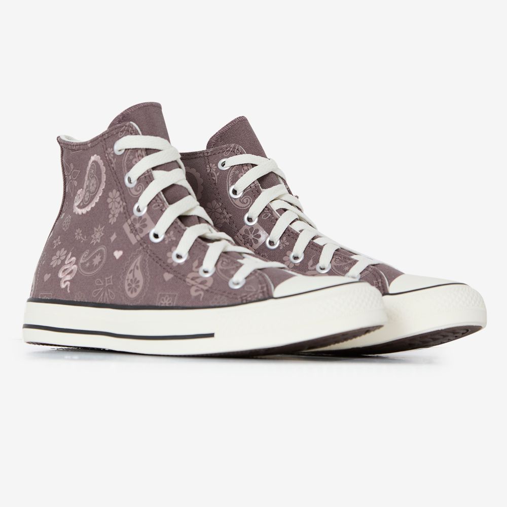 Converse Chuck Taylor Hi Paisley - Bordeaux/blanc