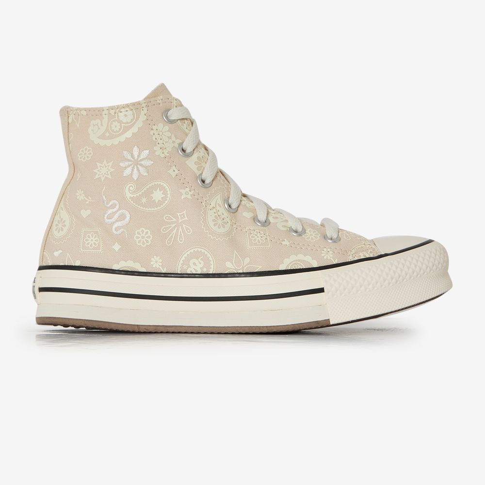 Converse Chuck Taylor Eva Lift Hi Paisley - Beige/blanc