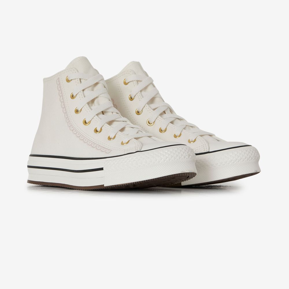 Converse Chuck Taylor Eva Lift Hi Lace - Blanc/or