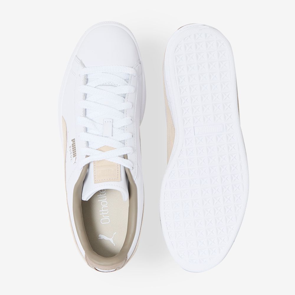 Puma Suede Leather - Blanc/marron