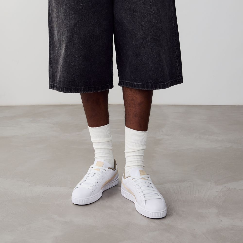 Puma Suede Leather - Blanc/marron
