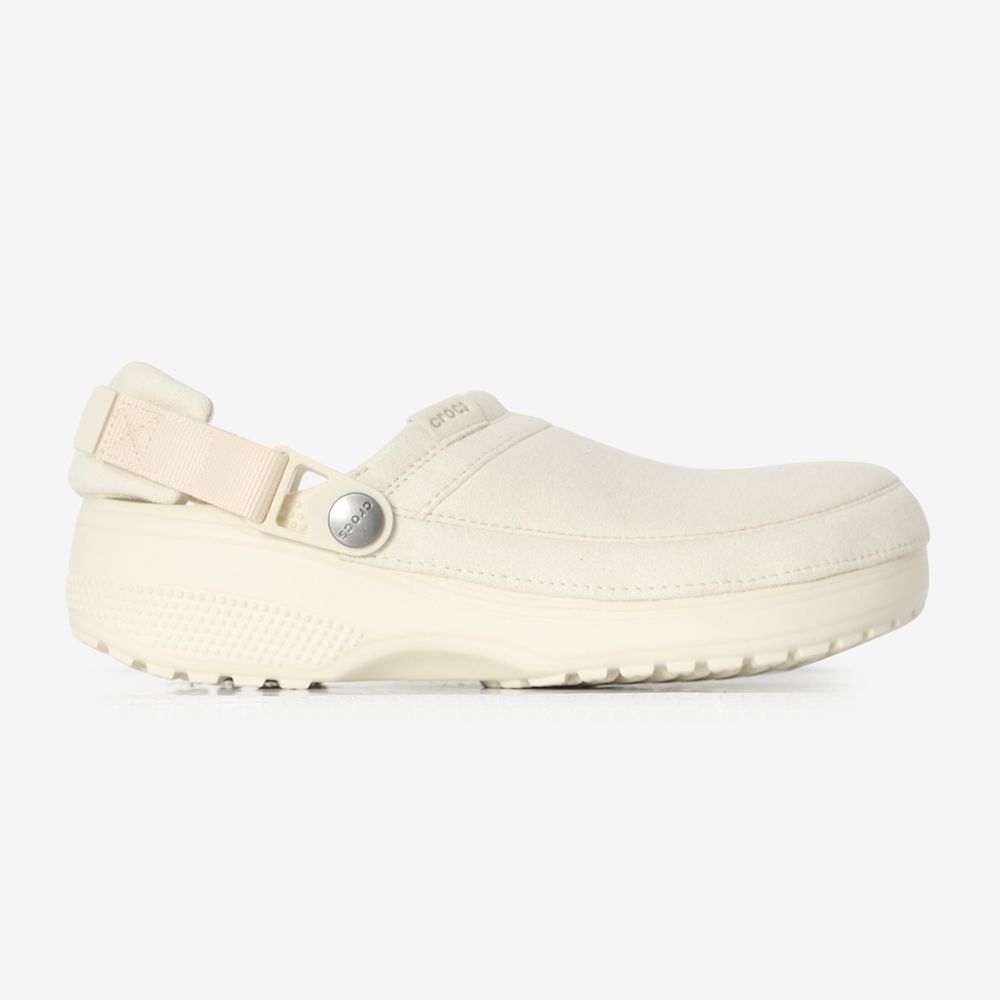 Crocs Classic Crafted Vegan Suede Clog - Blanc
