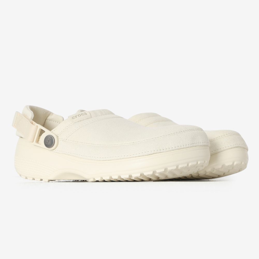 Crocs Classic Crafted Vegan Suede Clog - Blanc