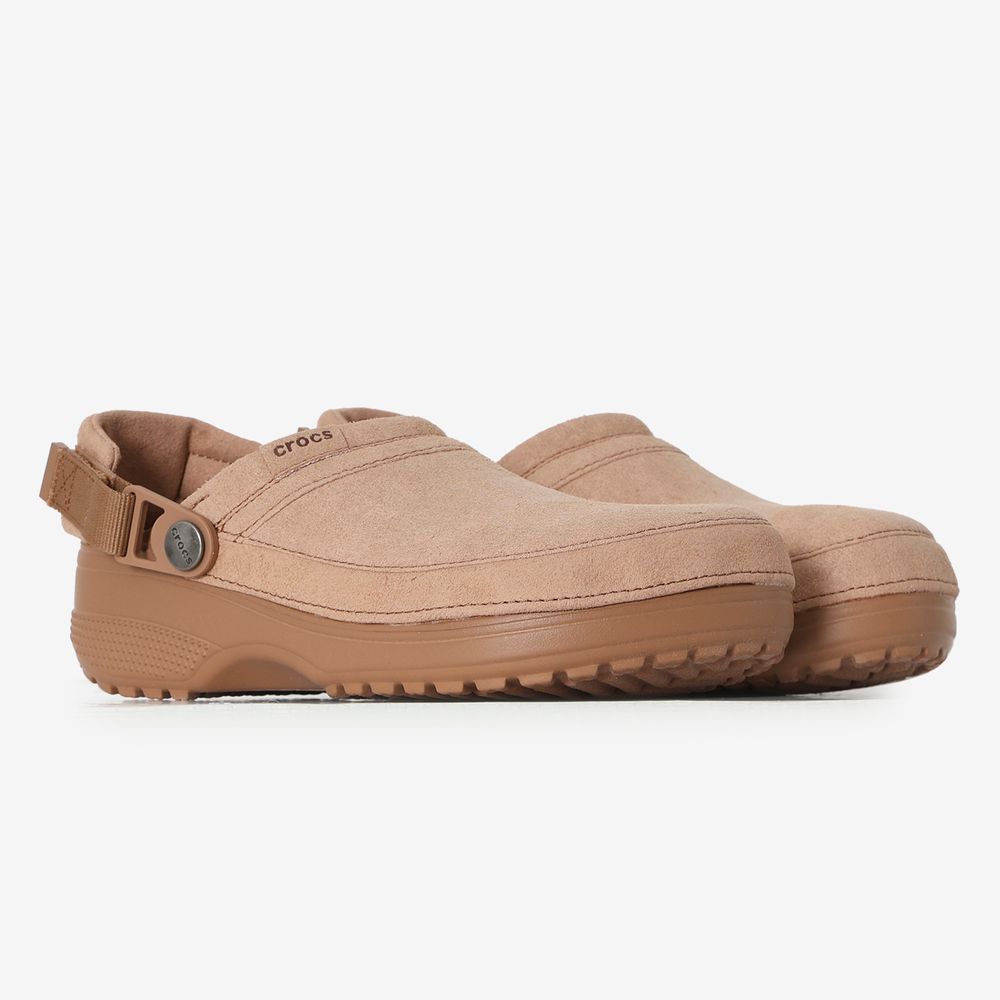 Crocs Classic Crafted Vegan Suede Clog - Marron