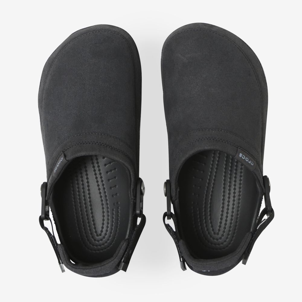 Crocs Classic Crafted Vegan Suede Clog - Noir