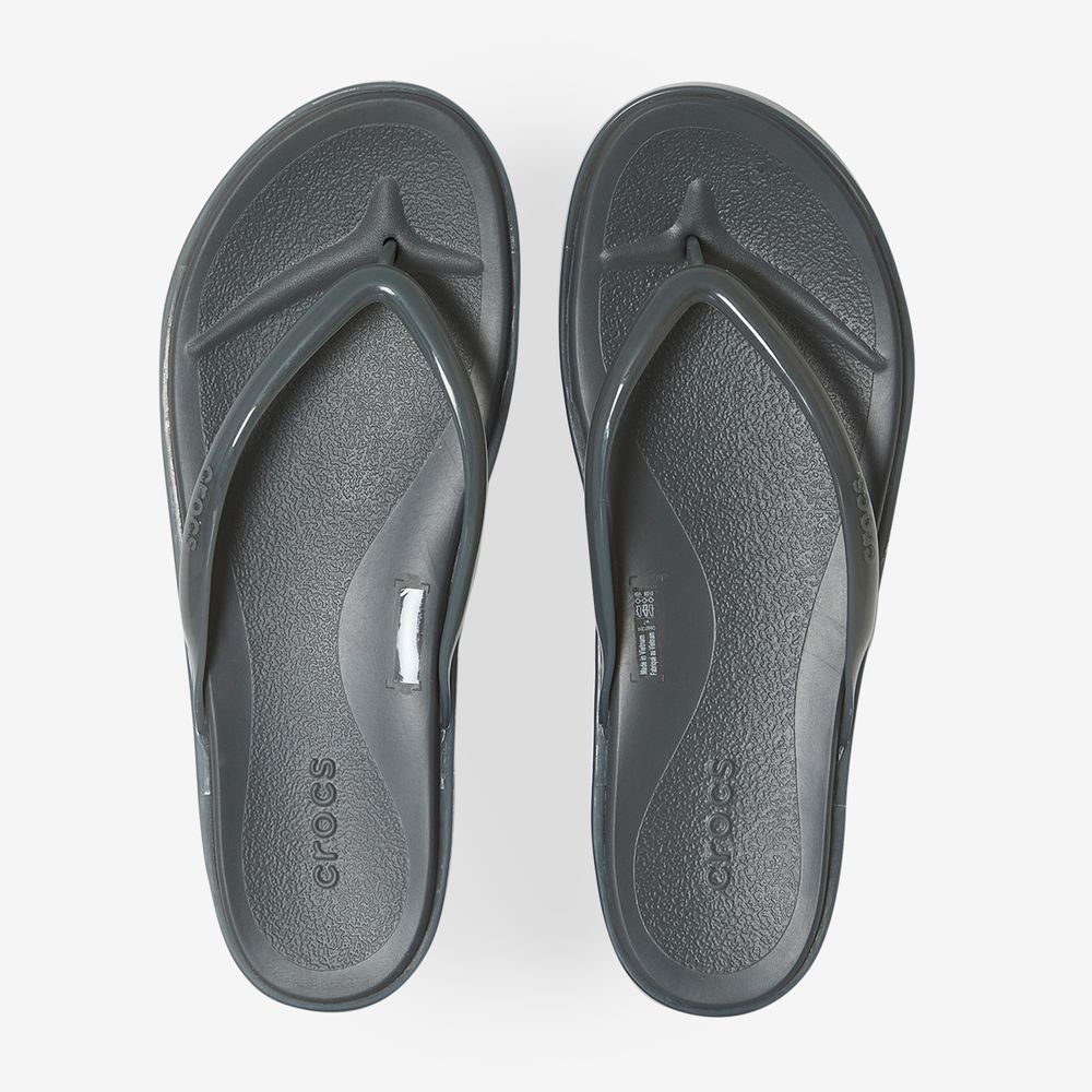 Crocs Miami Jelly Round Toe Flip - Noir