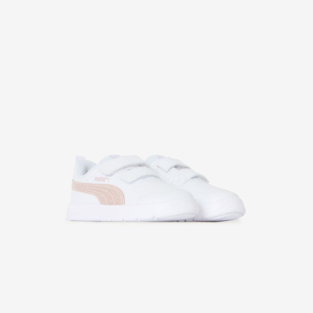 Puma Courtflex V3 Cf Glitter - Blanc/rose