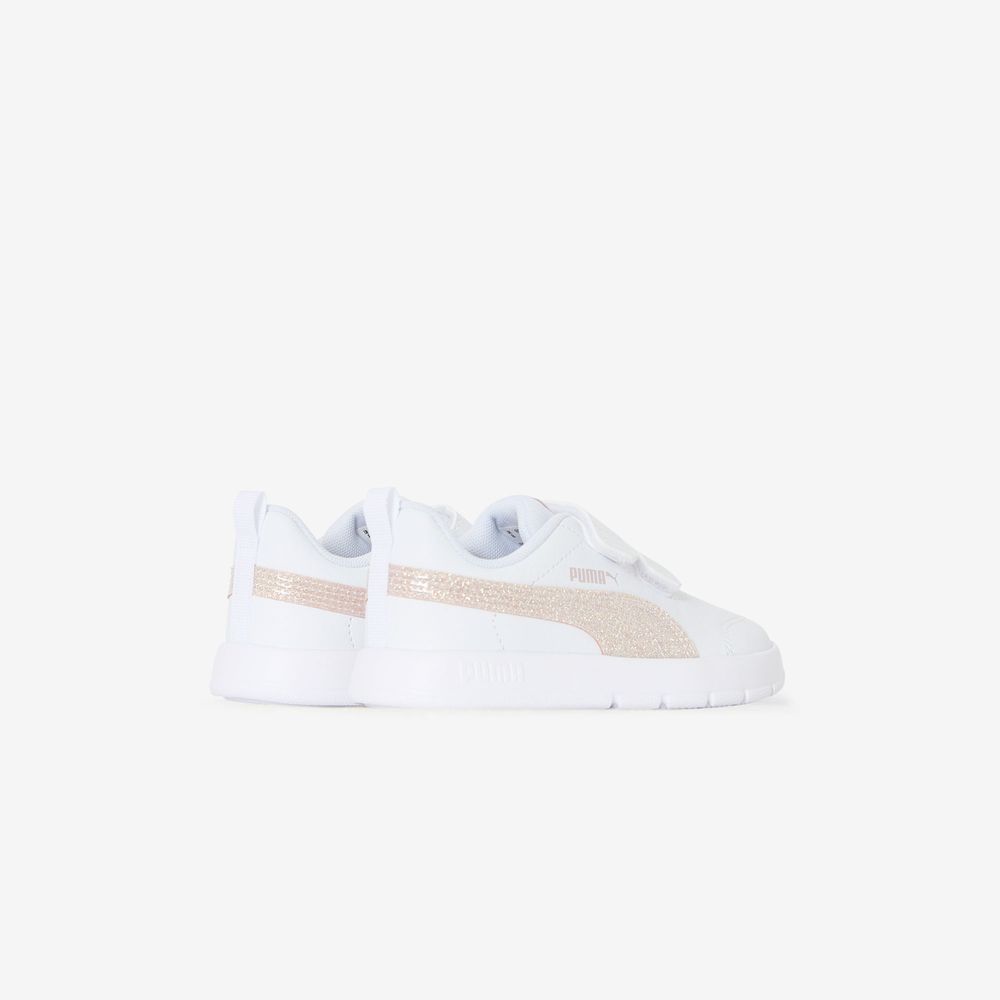 Puma Courtflex V3 Cf Glitter - Blanc/rose