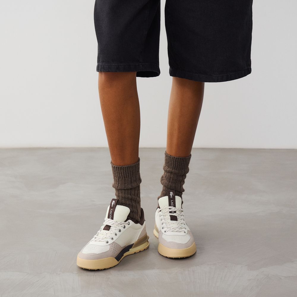 Lacoste Slam Break - Blanc/marron