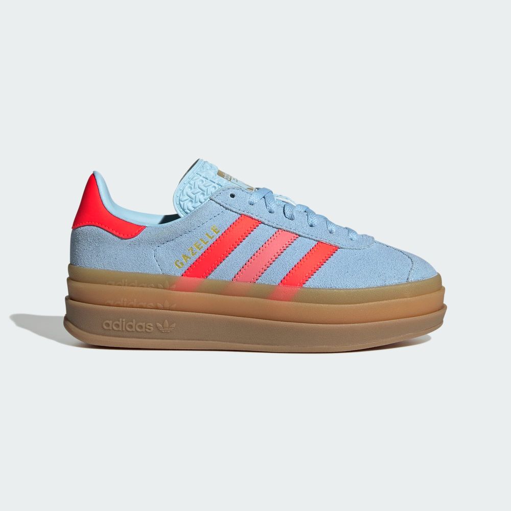Adidas Originals Chaussure Gazelle Bold - Clear Sky / Solar Red / Gold Metallic