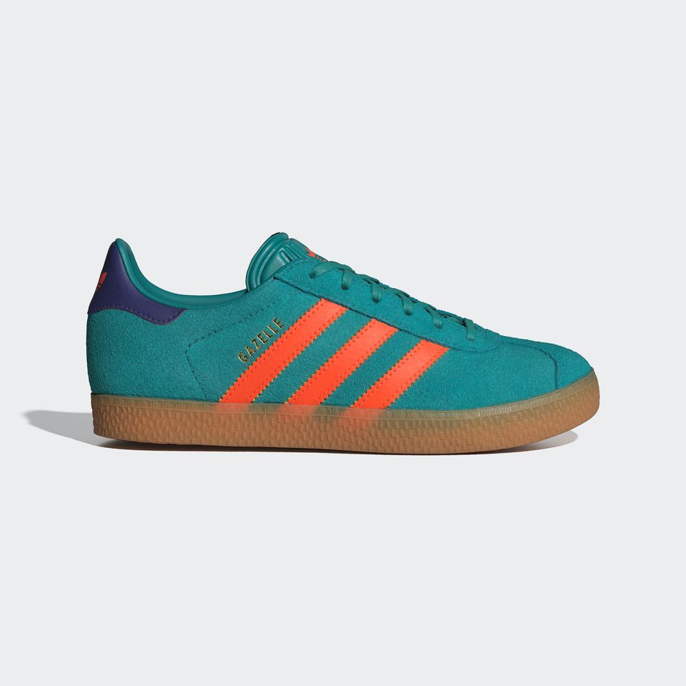 Adidas Originals Chaussure Gazelle - Pure Teal / Impact Orange / Collegiate Purple