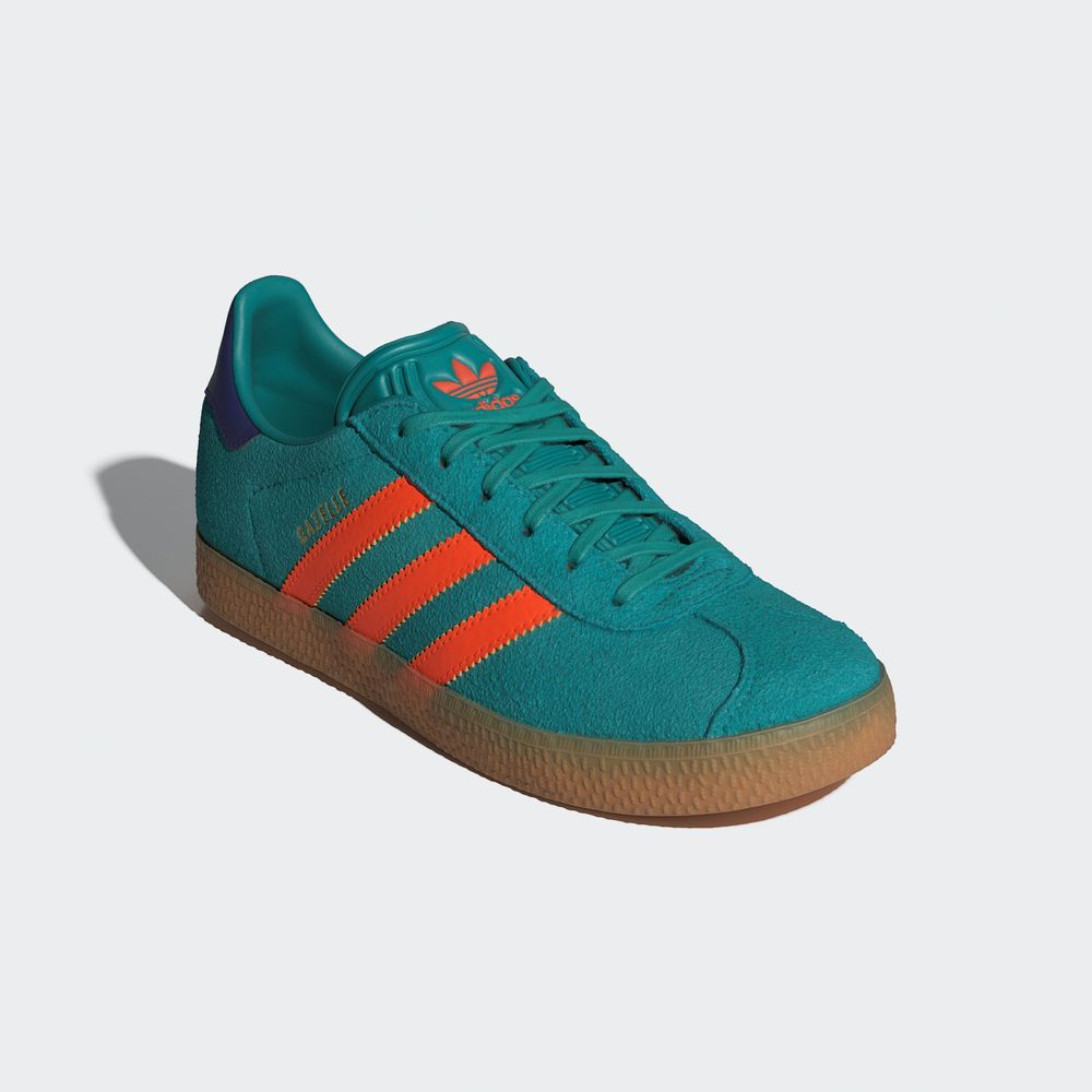 Adidas Originals Chaussure Gazelle - Pure Teal / Impact Orange / Collegiate Purple