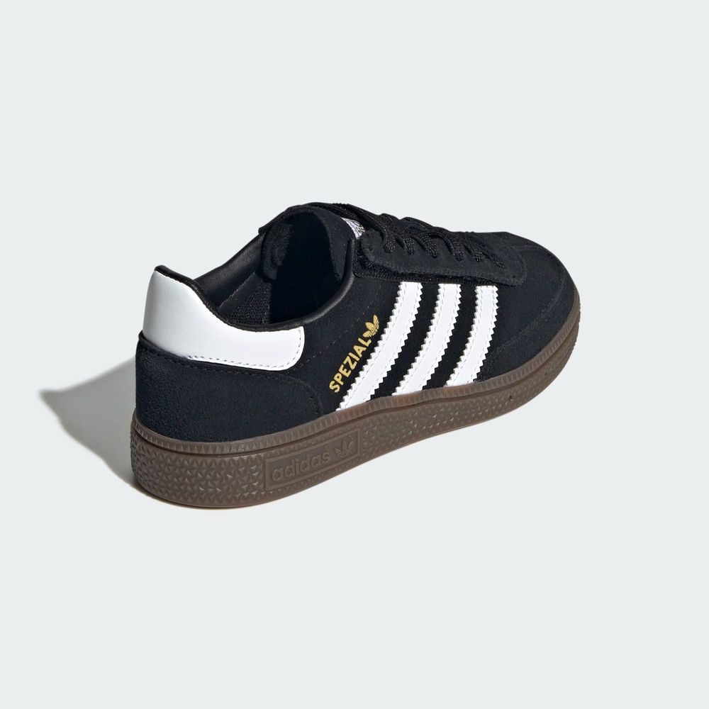 Adidas Originals Chaussure Lacets Élastiques Fermeture Confortable Handball Spezial Enfants - Core Black / Cloud White / Gum