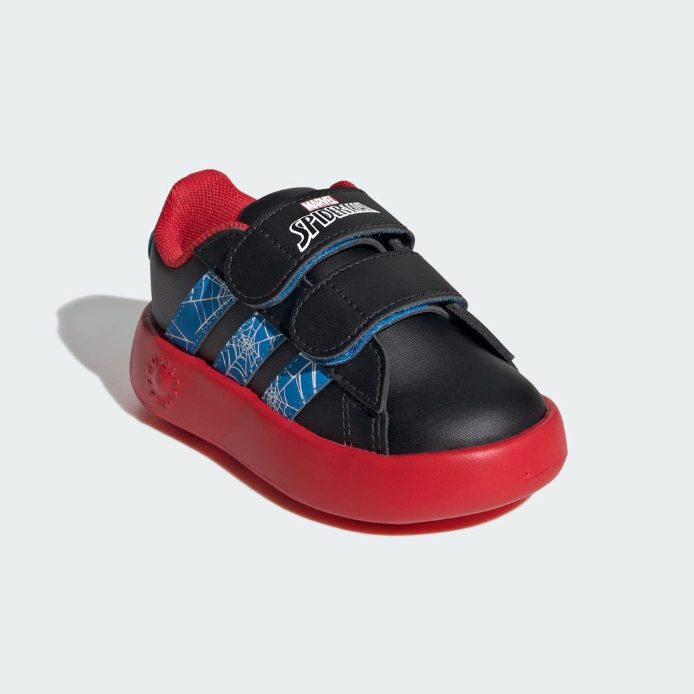 Adidas Sportswear Chaussure Adidas X Marvel Spider-Man Grand Court Enfants - Core Black / Bright Blue / Pure Ruby