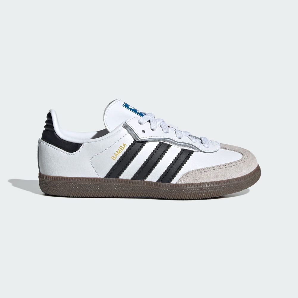 Adidas Originals Chaussure Lacets Élastiques Fermeture Confortable Samba OG Enfants - Cloud White / Core Black / Gum