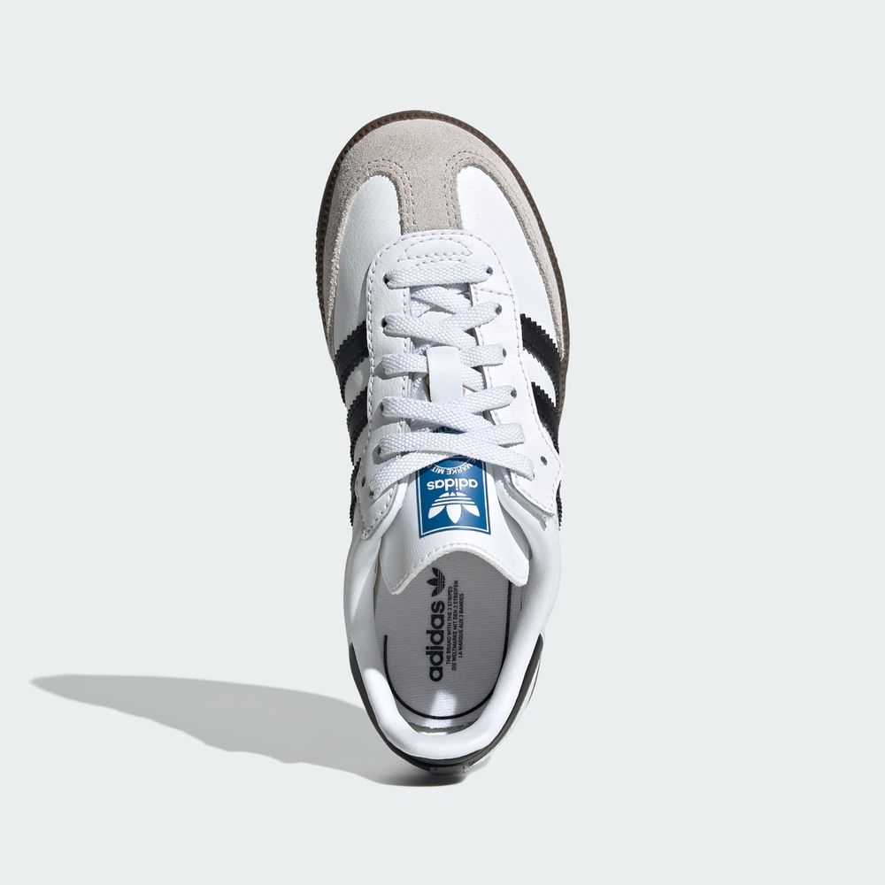 Adidas Originals Chaussure Lacets Élastiques Fermeture Confortable Samba OG Enfants - Cloud White / Core Black / Gum
