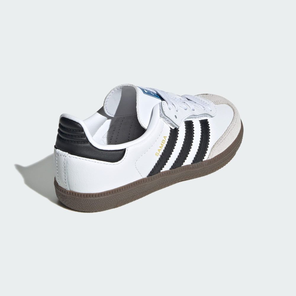 Adidas Originals Chaussure Lacets Élastiques Fermeture Confortable Samba OG Enfants - Cloud White / Core Black / Gum